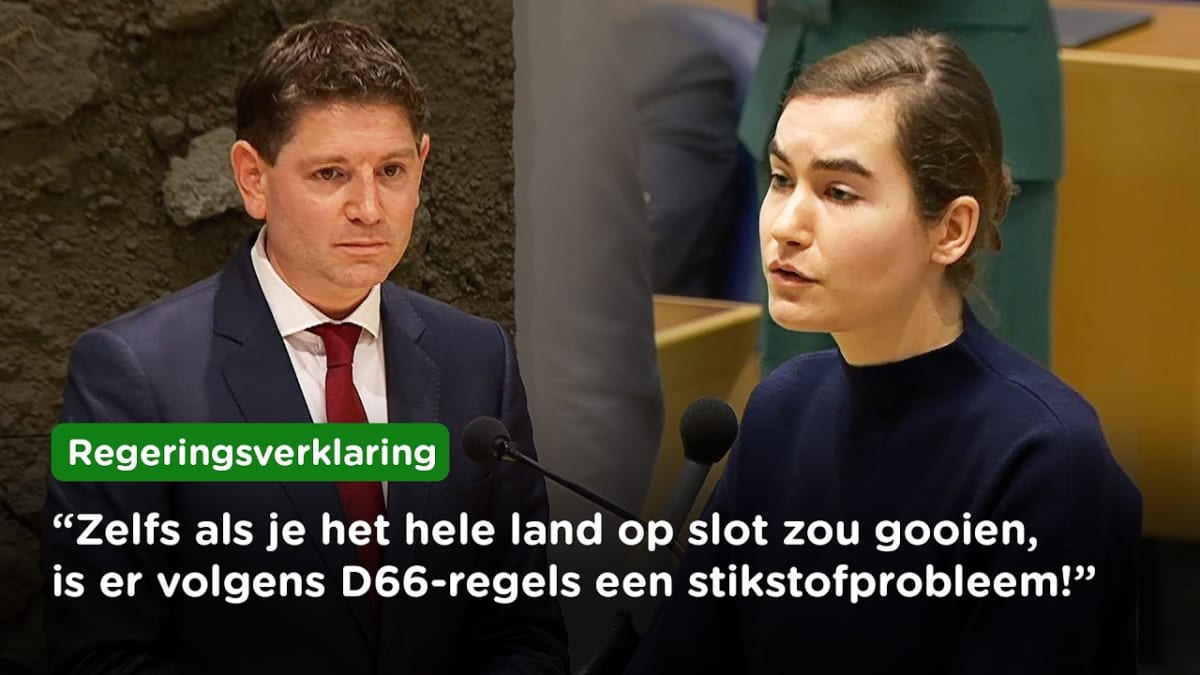 "Vindt u stikstof nog steeds een verstikkende deken?" D66 bevraagd door Lidewij de Vos (FVD)