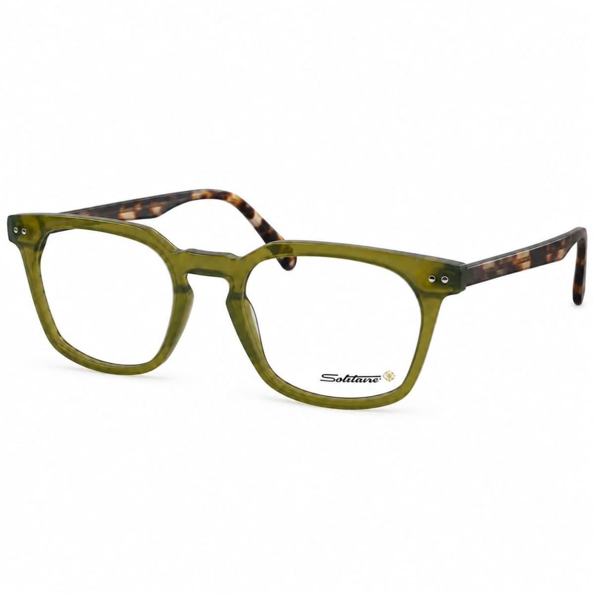 Solitaire Green Tortoiseshell Glasses