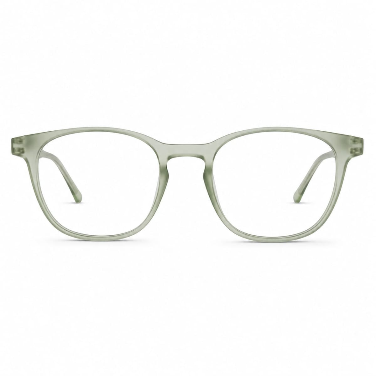 Matte Olive Green Rectangular Frame Glasses