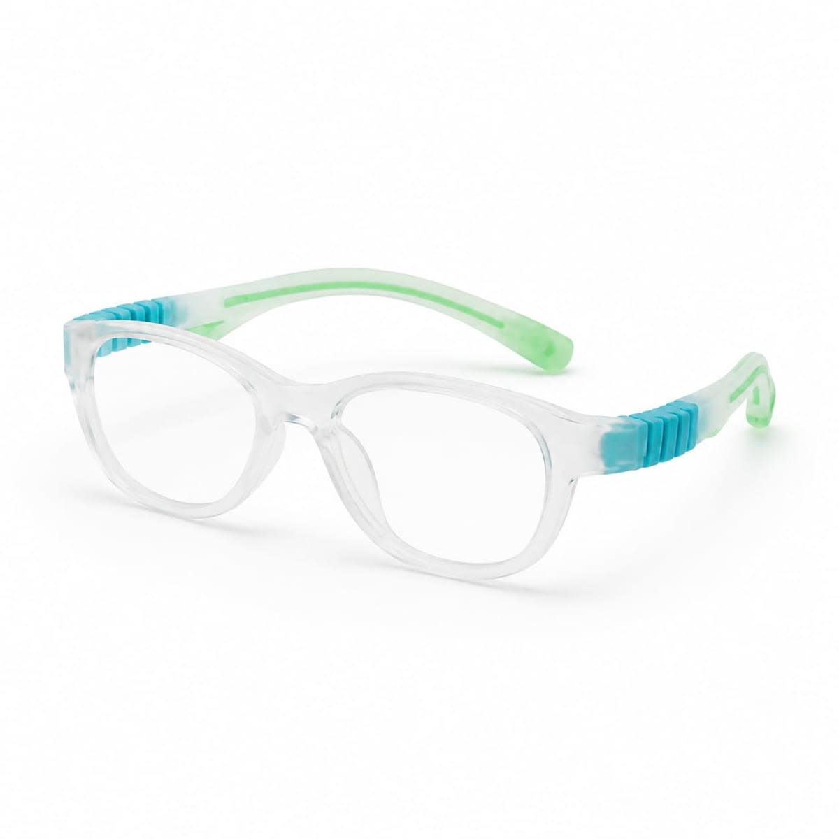 Kids' Transparent Blue Frame Glasses