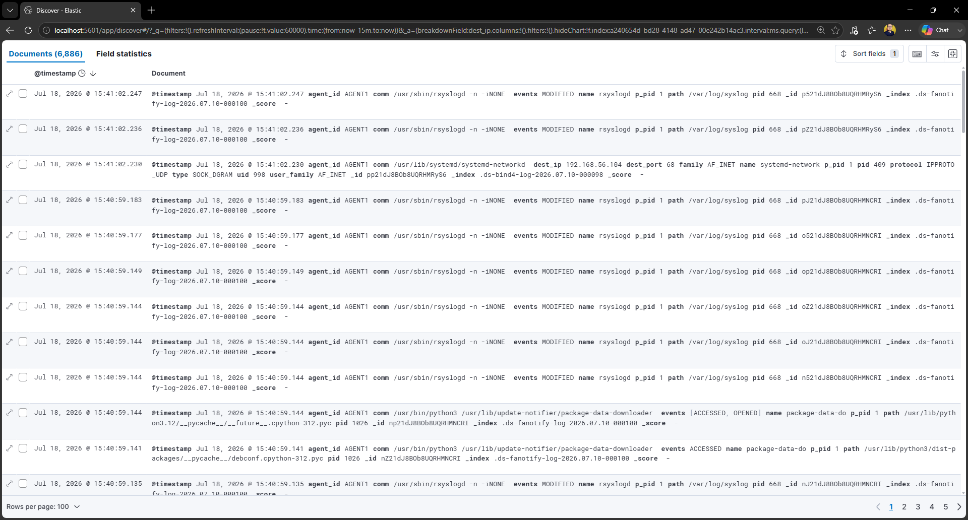 Unified Log Table