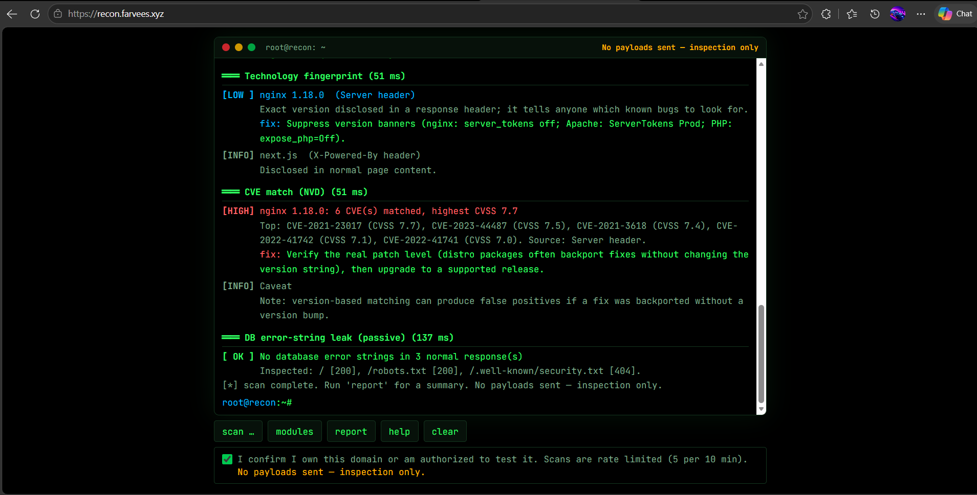 CVE issue related on portfolio project