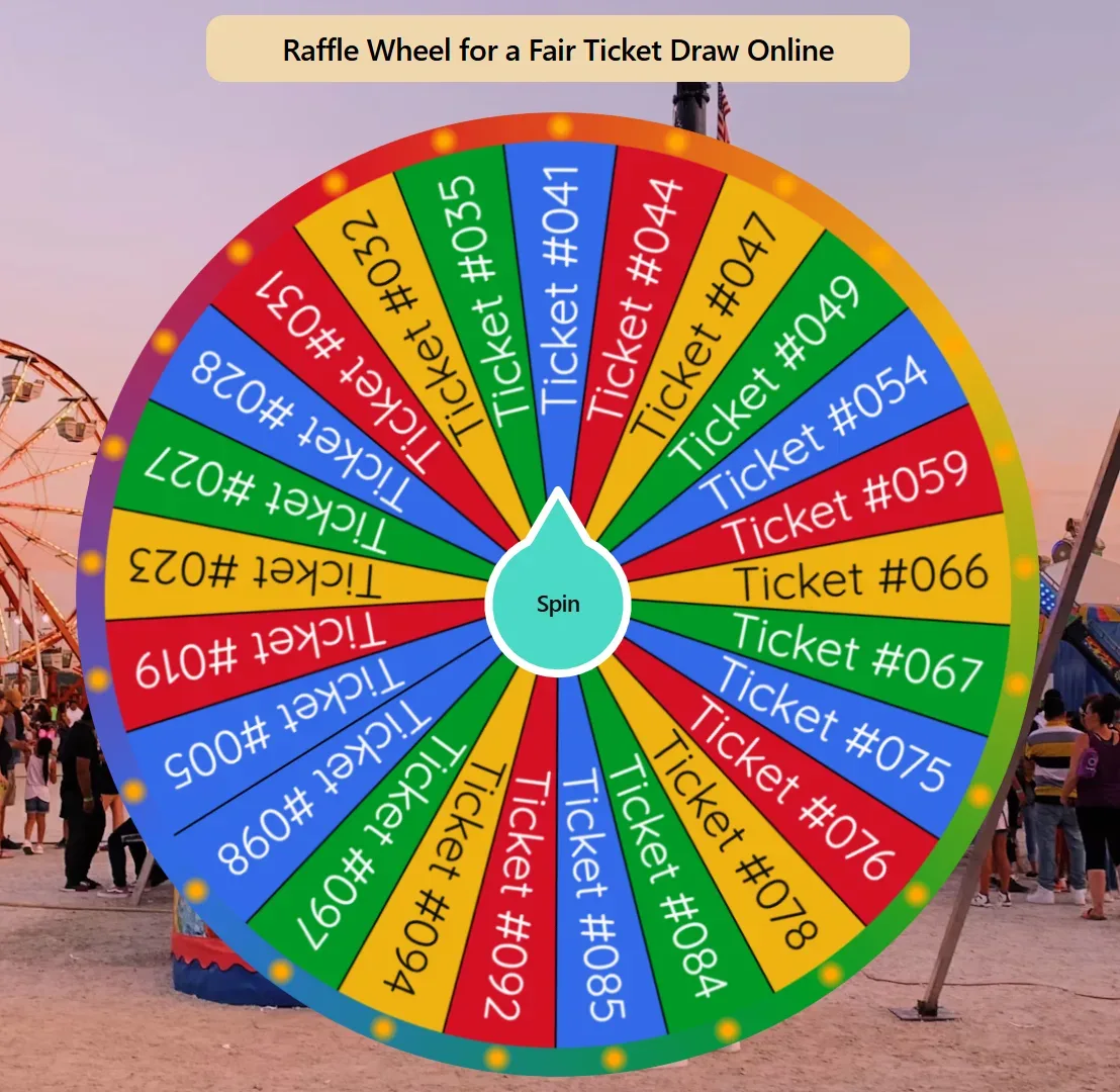 Raffle Wheel for a Fair