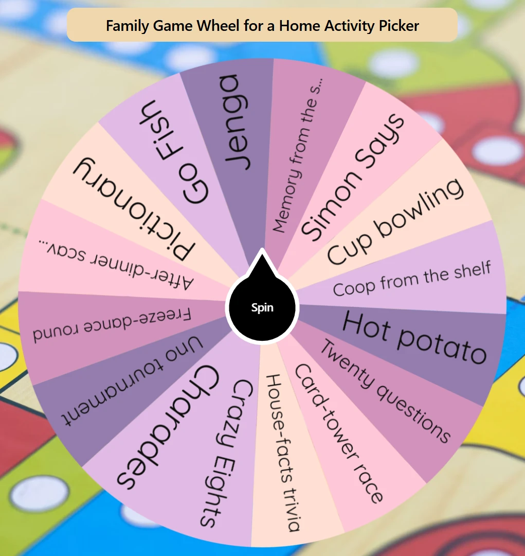 Family Game Wheel