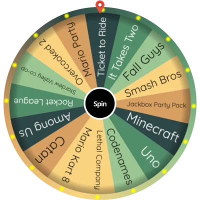 Game Picker Wheel for What to Play Tonight