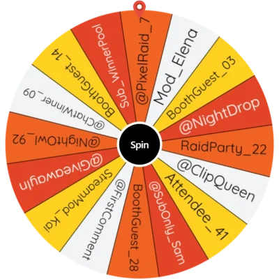 Giveaway Wheel for Live Stream Prizes