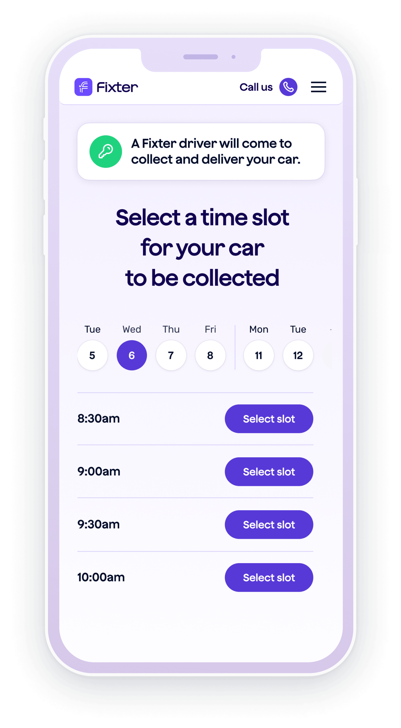 Book online in 2 clicks