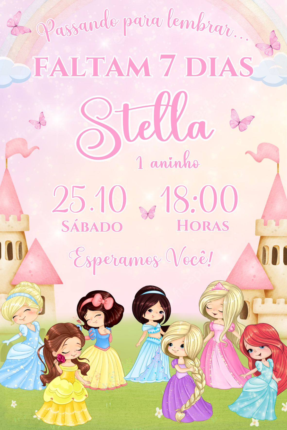 Lembrete - Princesas Cute