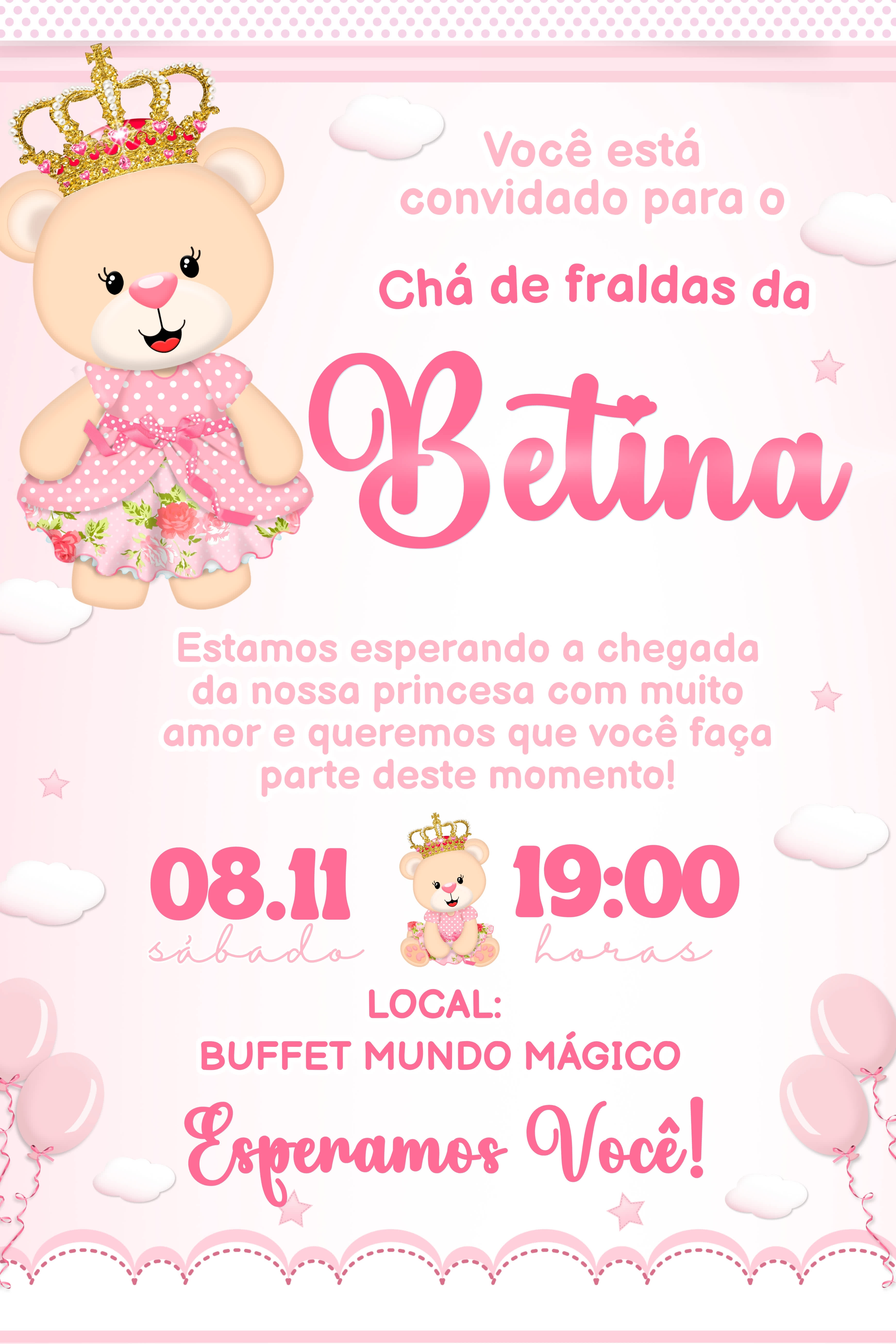 Convite Tradicional - Chá de bebê 2