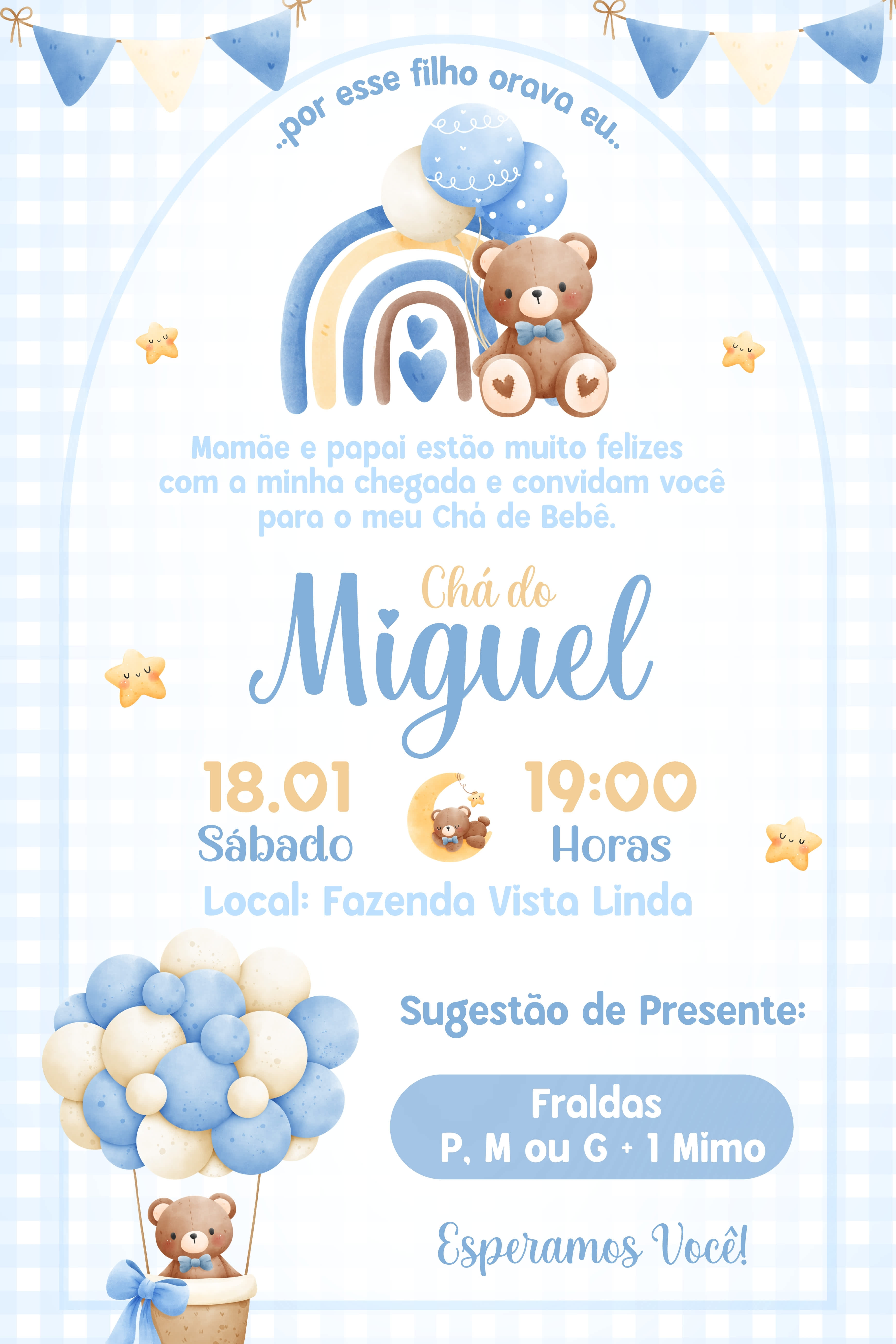 Convite Tradicional - Chá de bebê 4