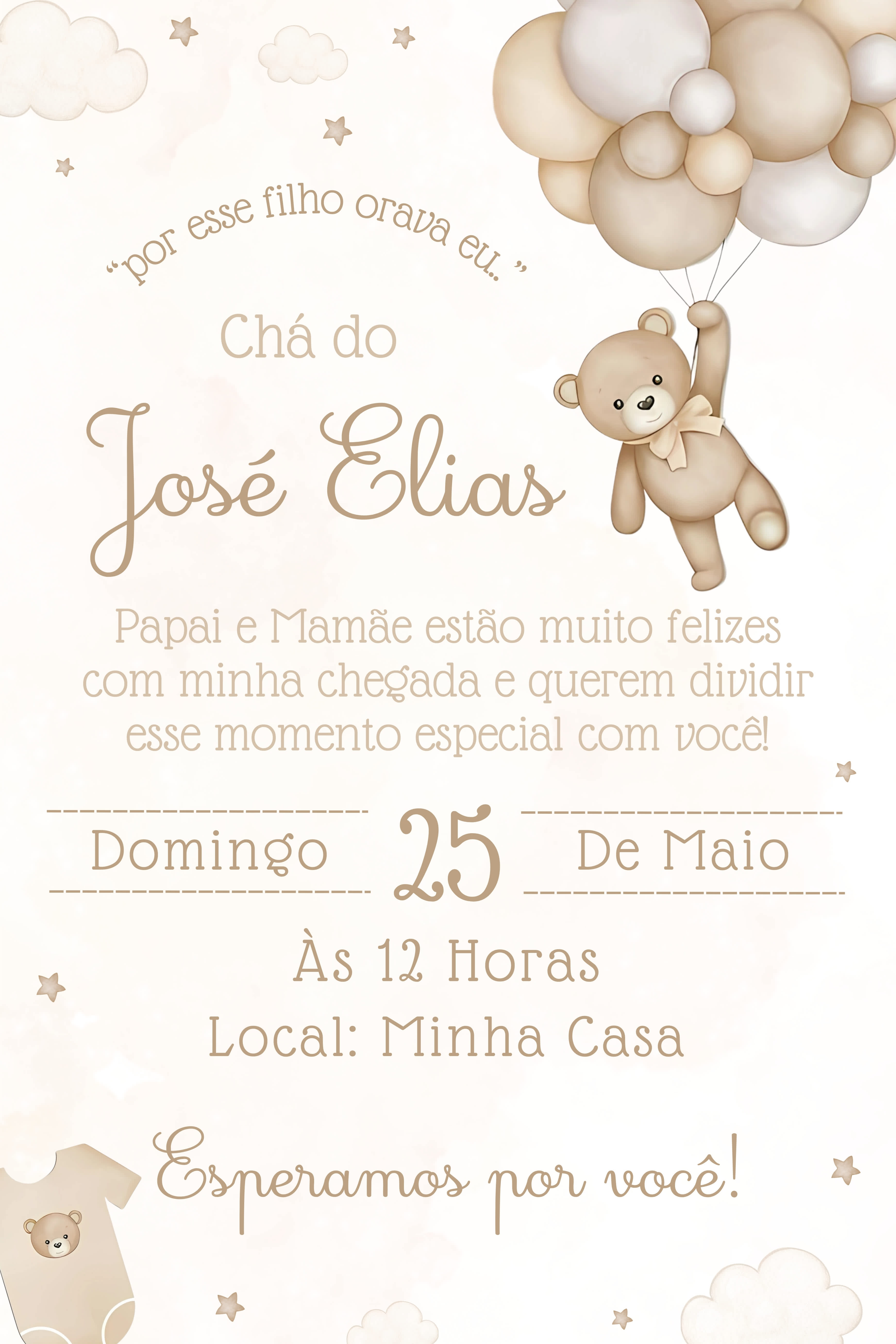 Convite Tradicional - Chá de bebê 5