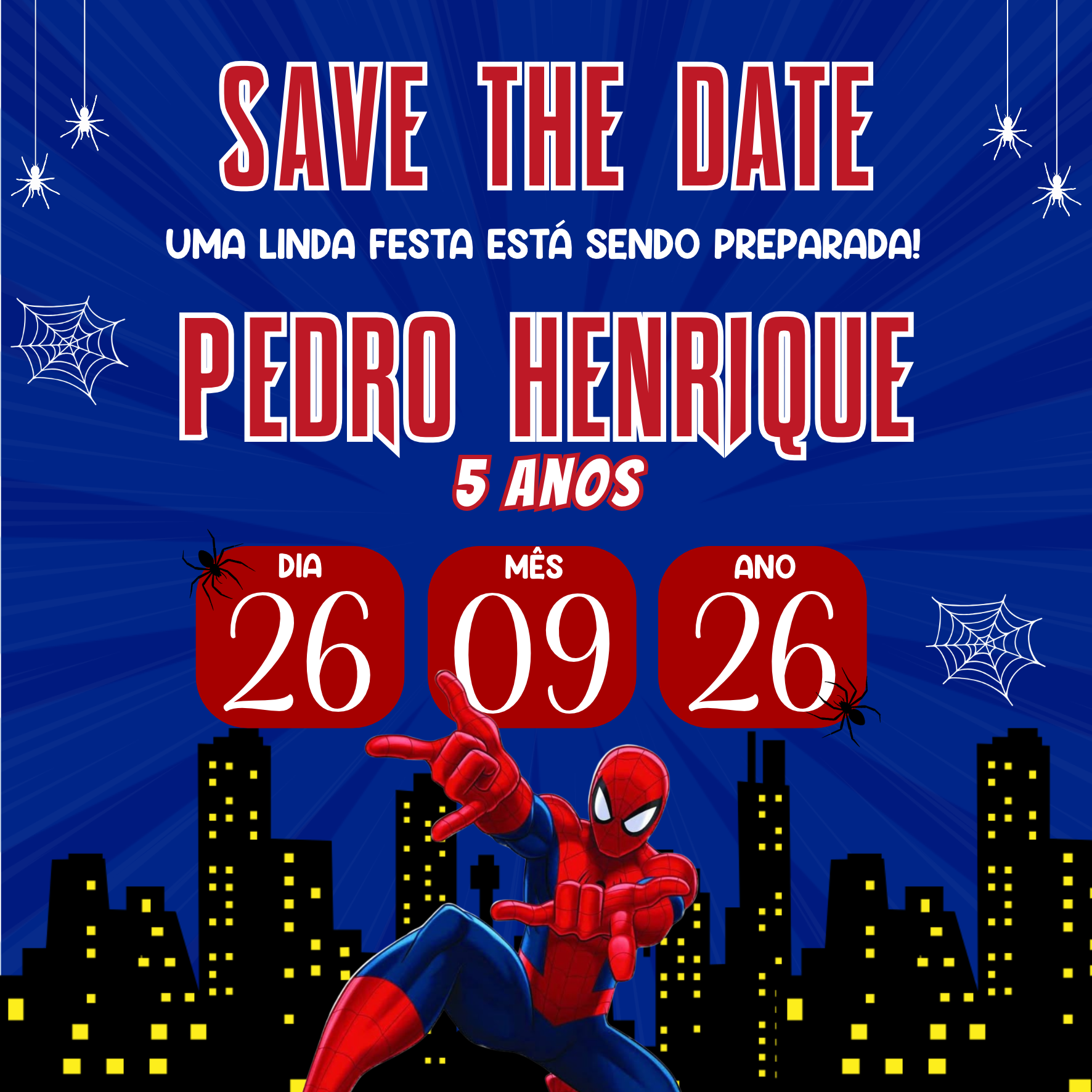 Save the date - Homem aranha 