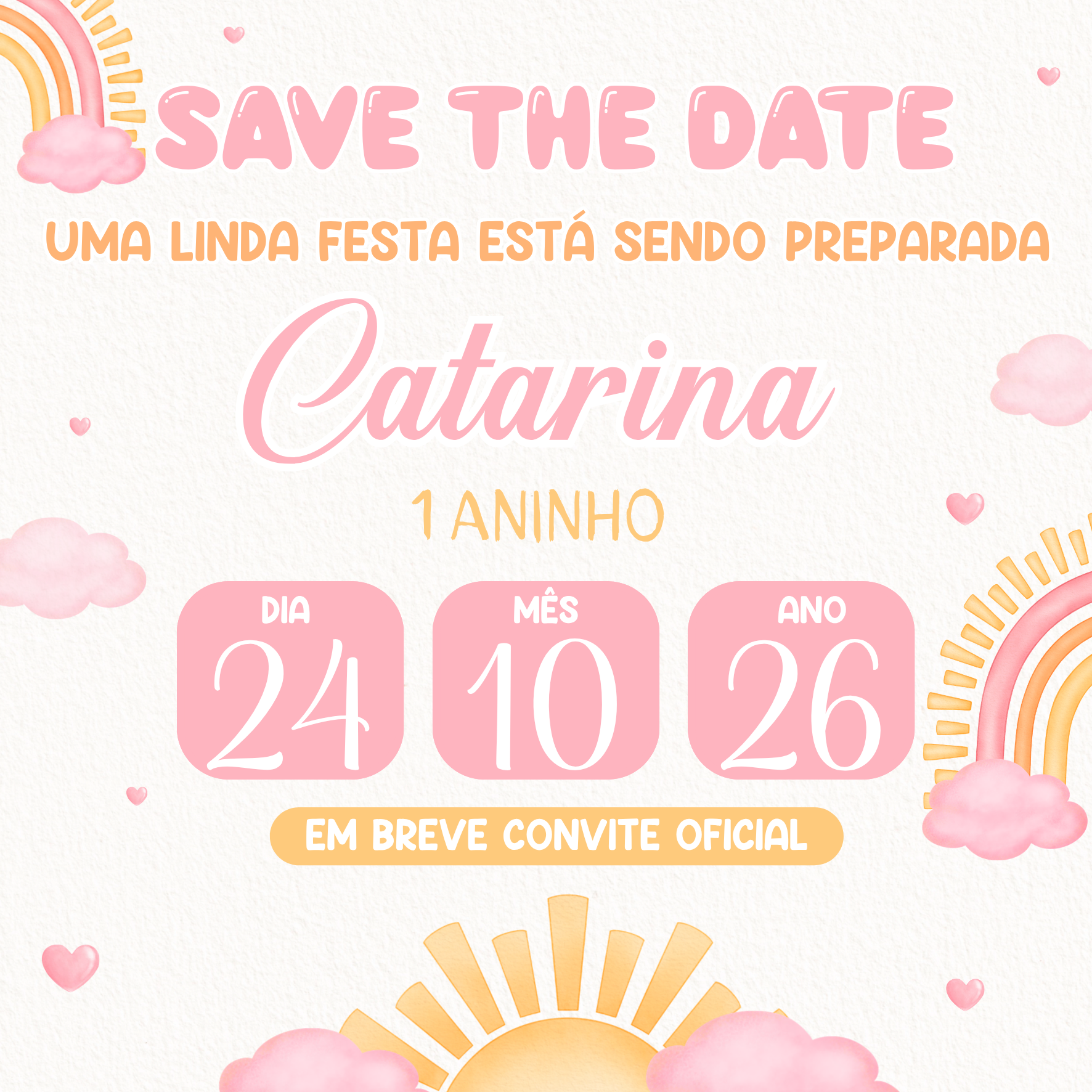 Save the date - Sol menina