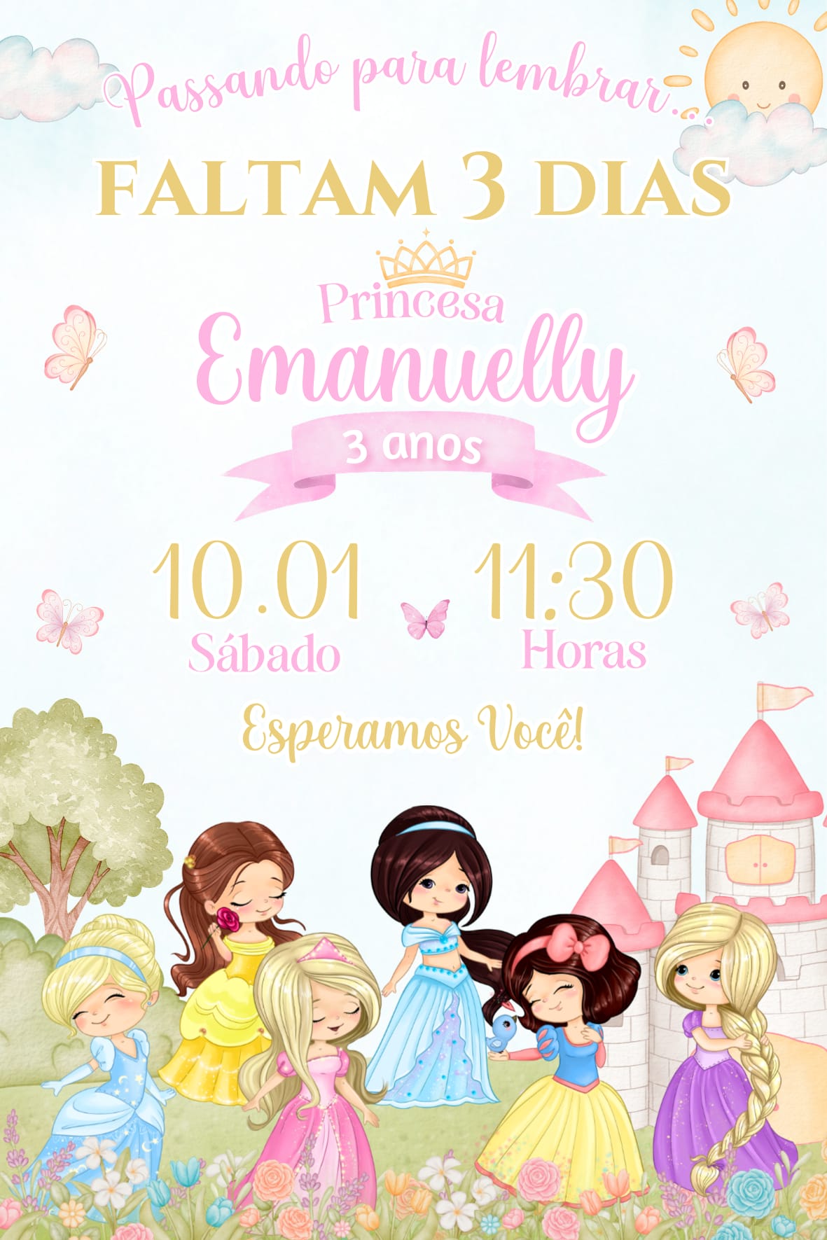 Lembrete - Princesas Cute — imagem principal