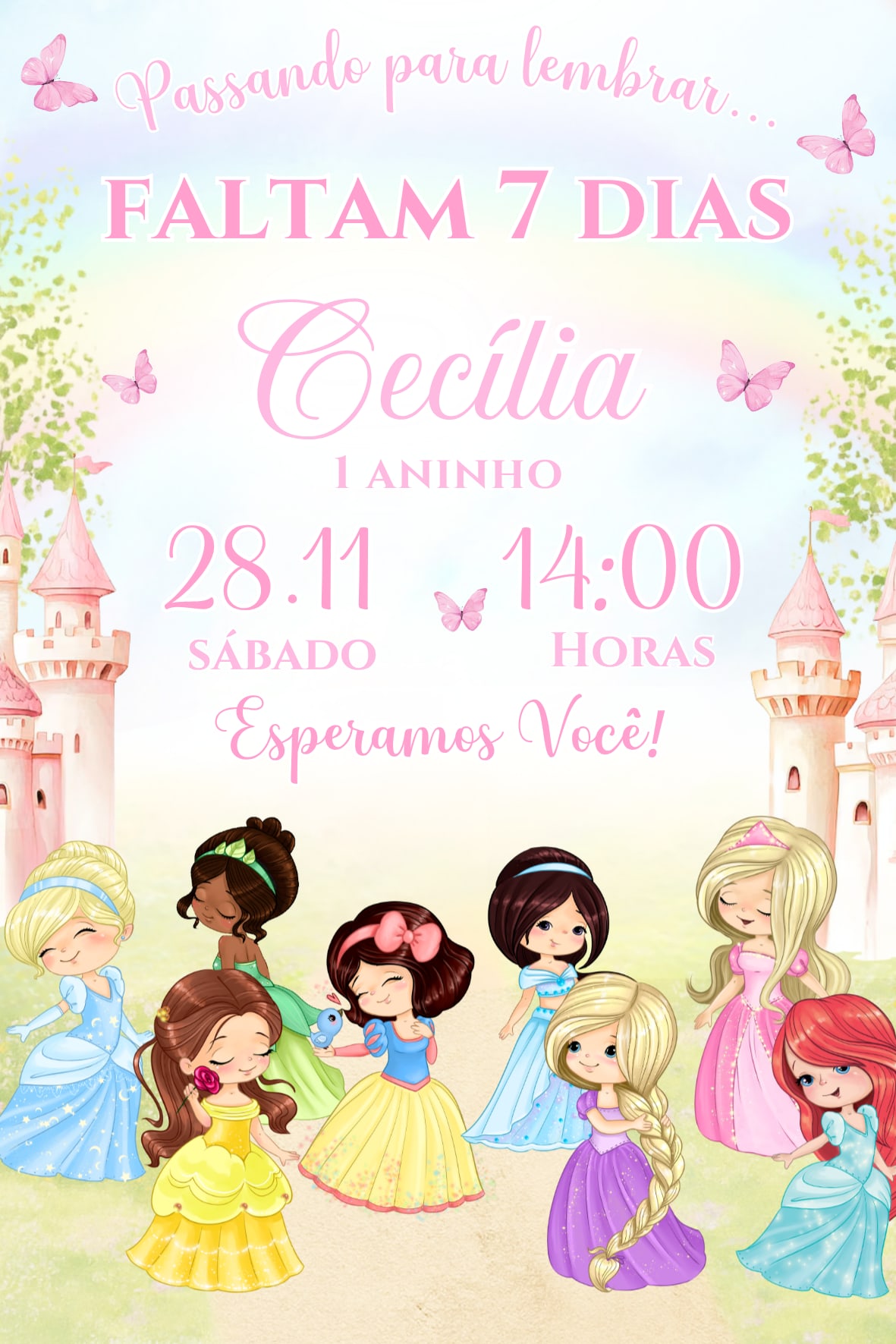 Lembrete - Princesas Cute — imagem principal