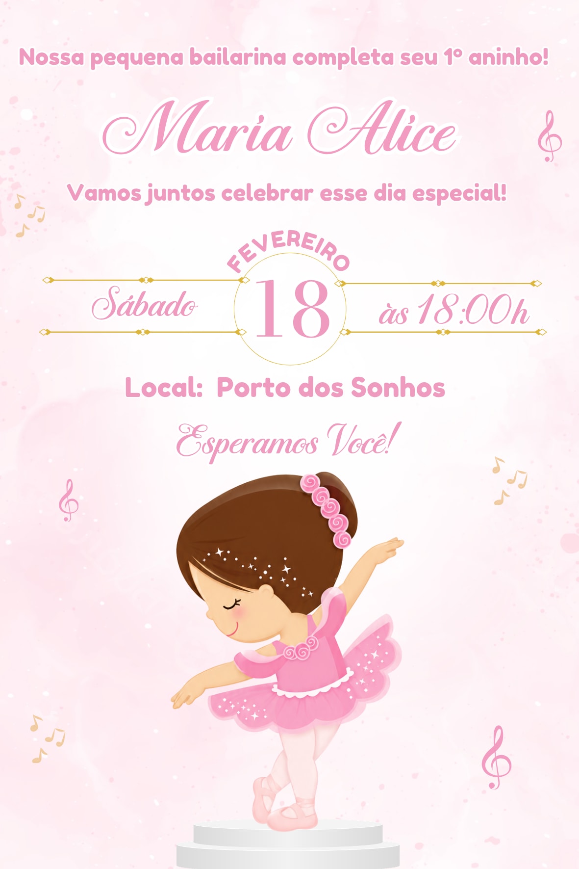 Convite Tradicional - Bailarina  — imagem principal
