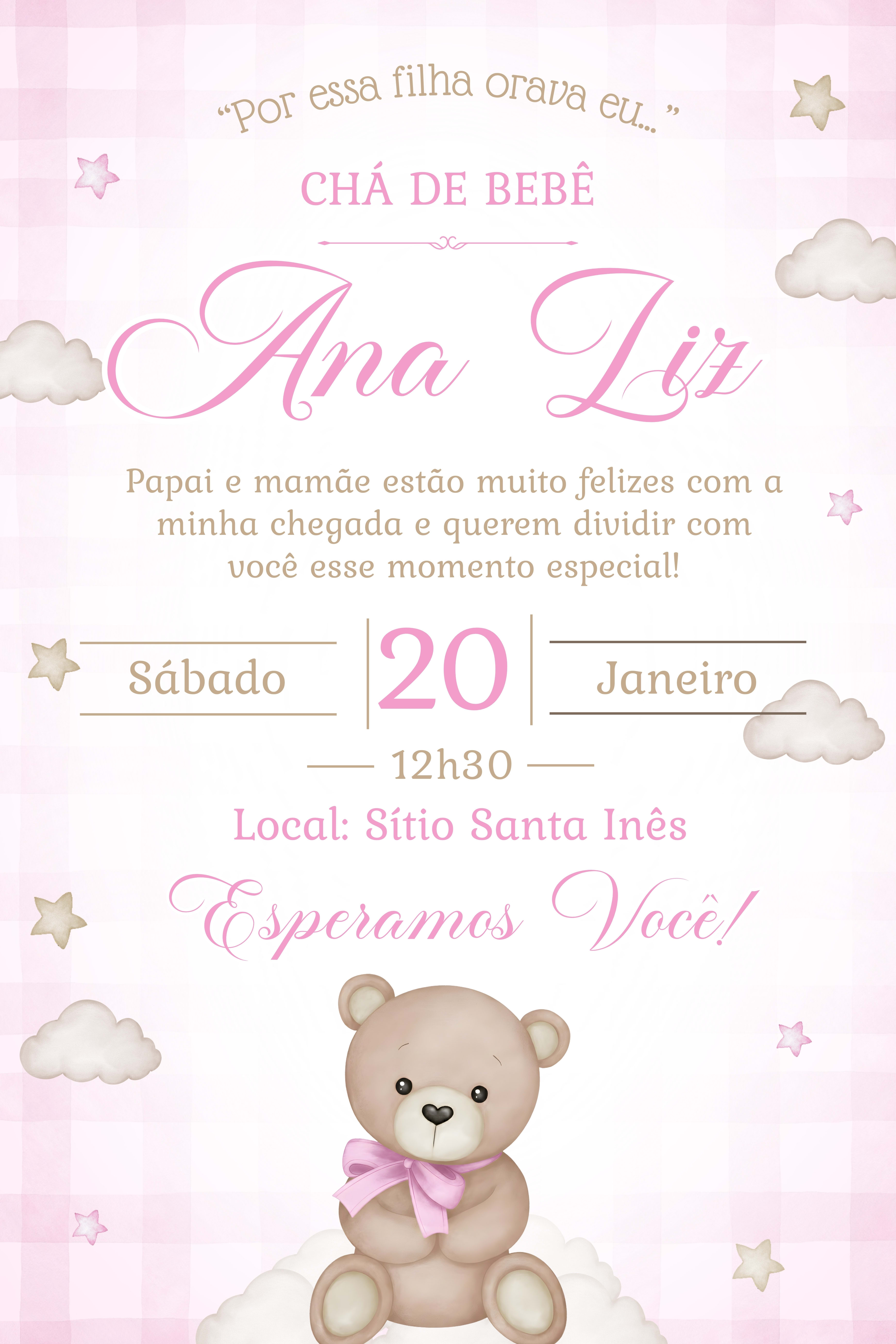 Convite Tradicional - Chá de bebê 3 — imagem principal