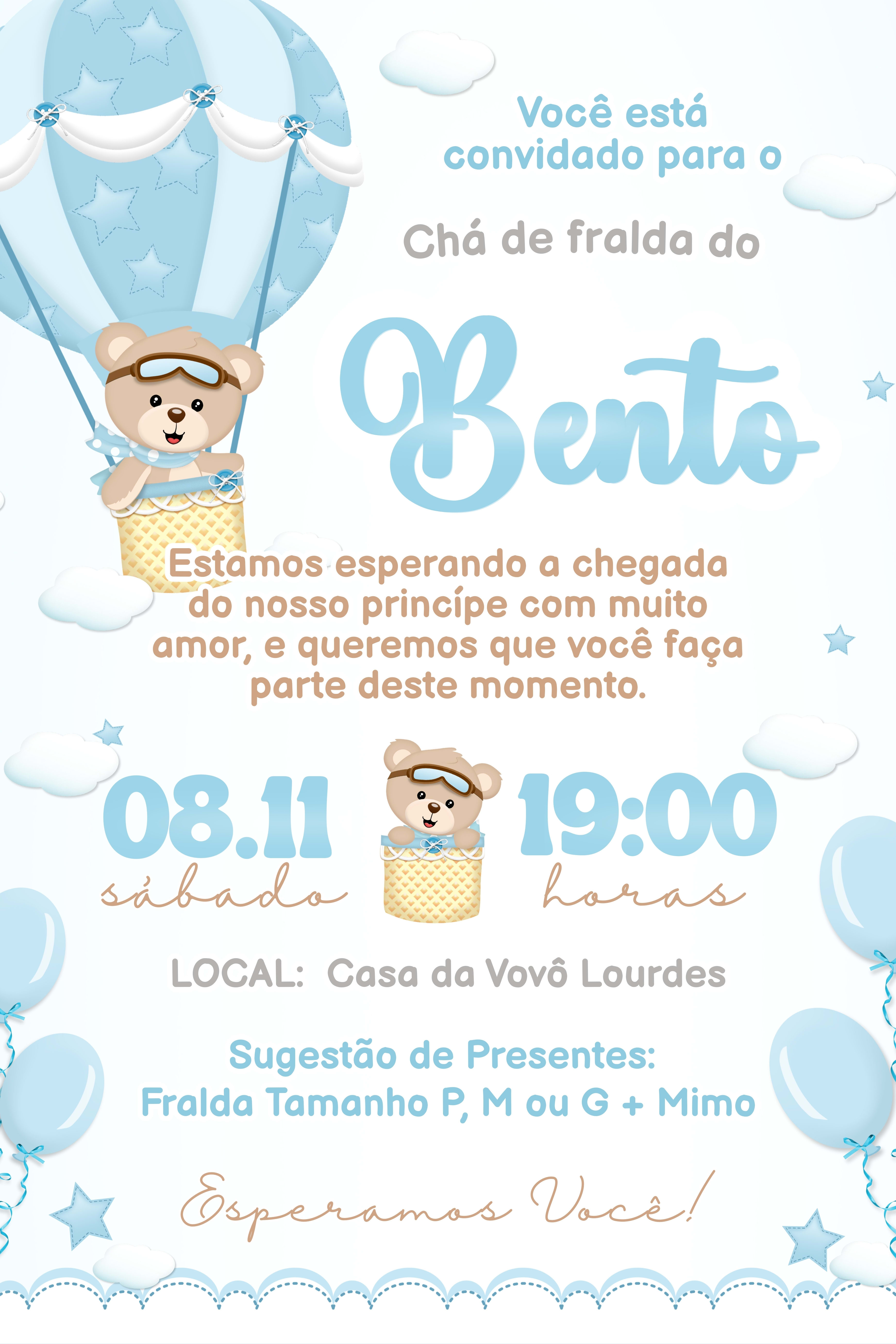 Convite Tradicional - Chá de bebê 2 — imagem principal