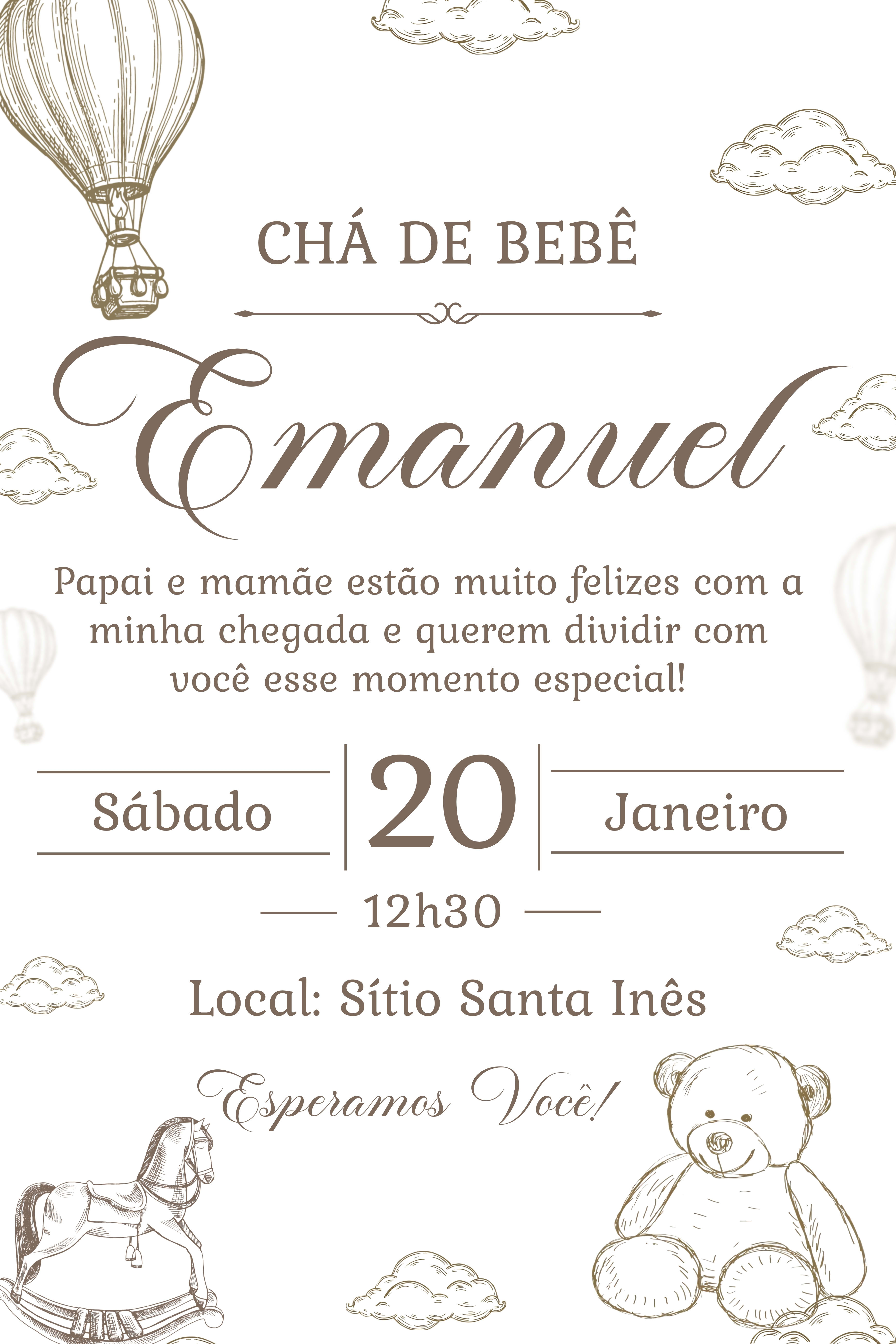 Convite Tradicional - Chá de bebê 6 — imagem principal