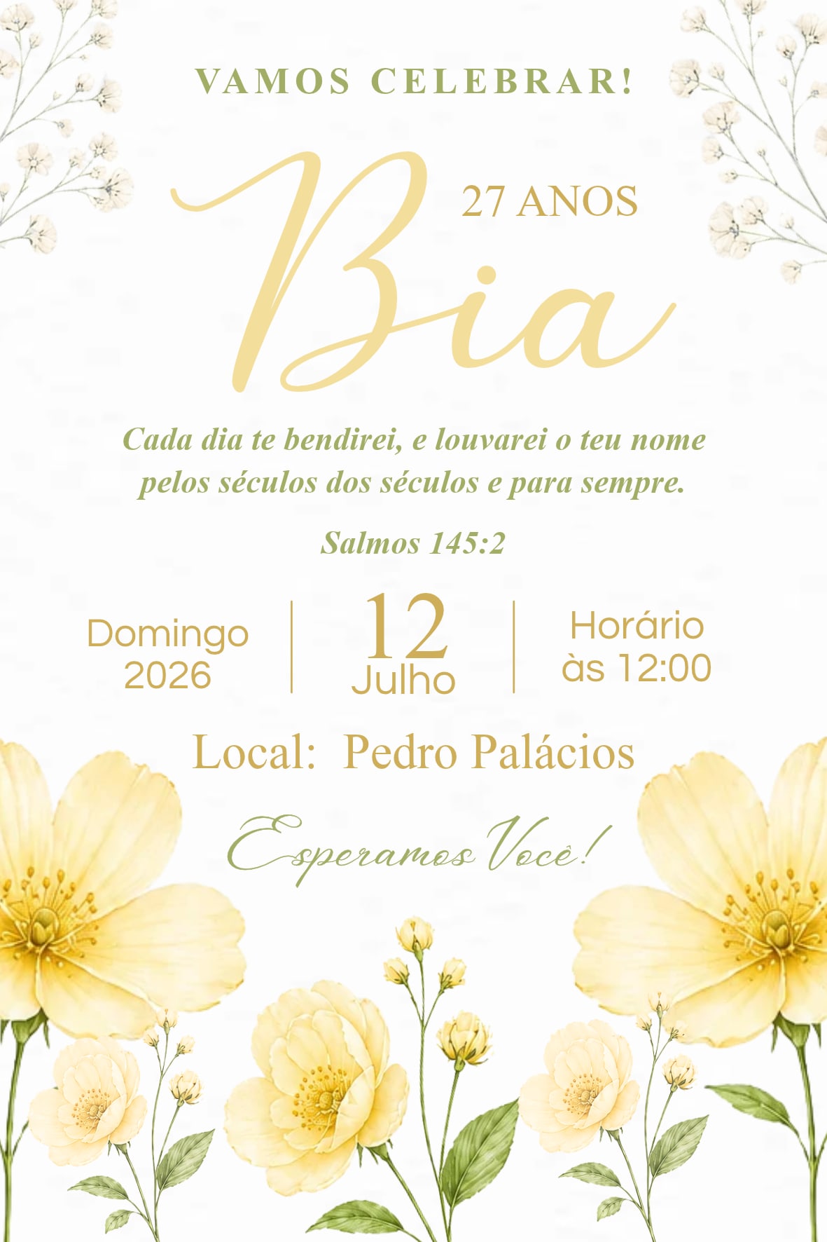 Convite Tradicional - Amarelo  — imagem principal