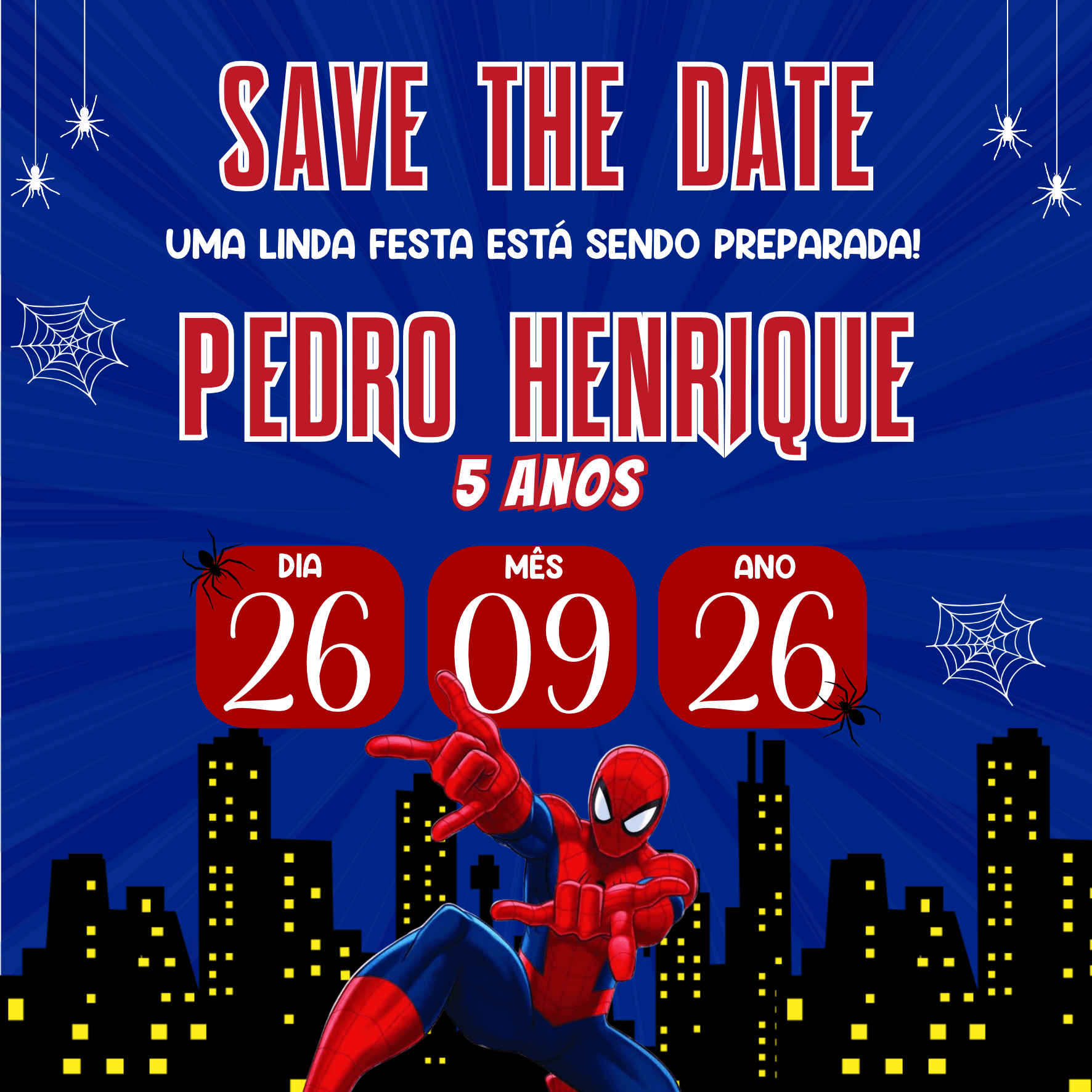 Save the date - Homem aranha  — imagem principal