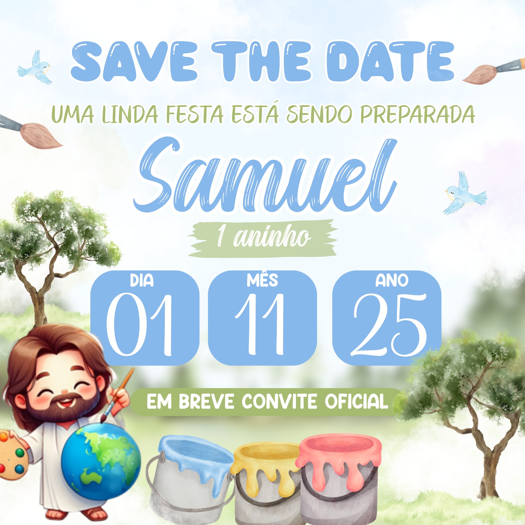 Save the date - O maior pintor do mundo menino — imagem principal
