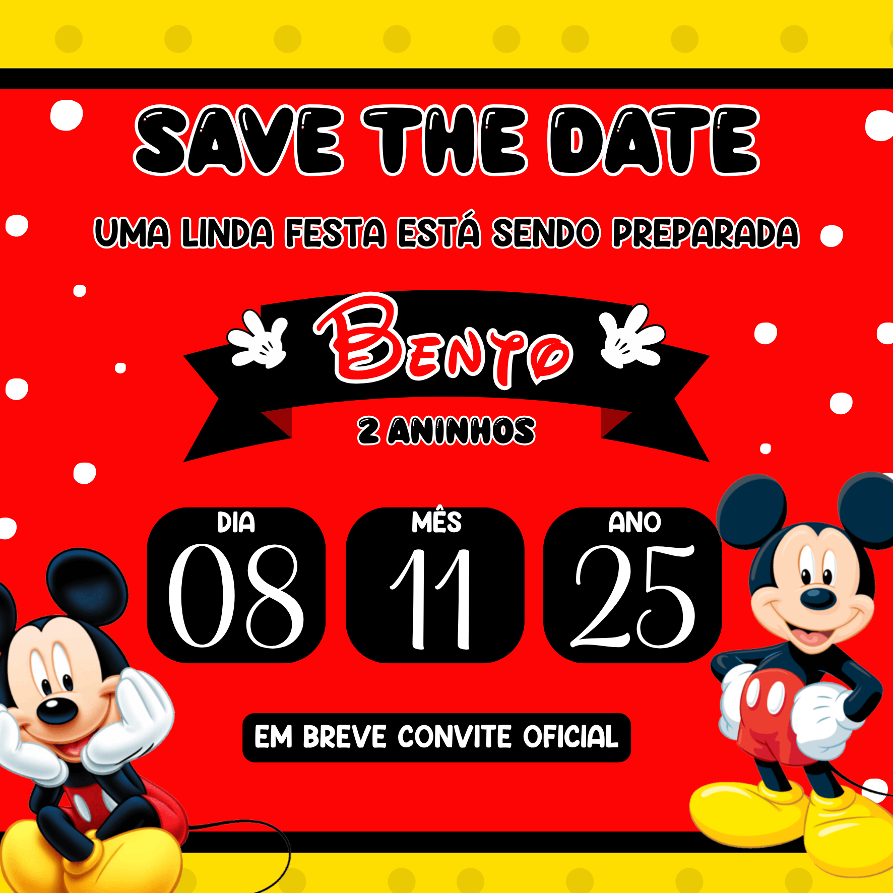 Save the date - Mickey — imagem principal