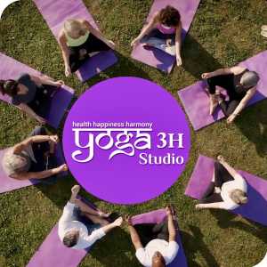 Yoga3hStudio | Yoga for Health Happiness Harmony | logo