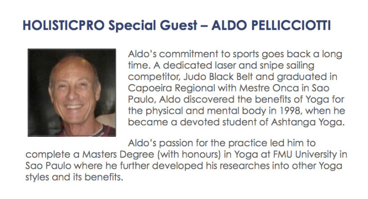 Upcoming classes with Guest teacher Aldo Pellicciotti