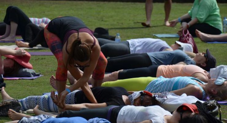 Outdoor Yoga on the Green