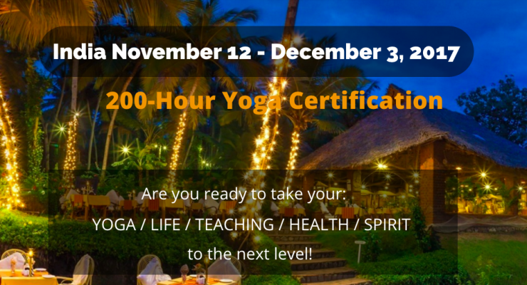 22-Day 200-Hour Yoga Teacher Training in India