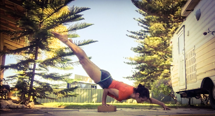 Peacock pose - Yoga Grooves