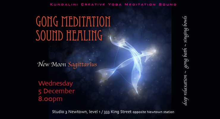 Sound Healing Meditation : Studio3 Newtown : Wednesday 5 December 8.00pm