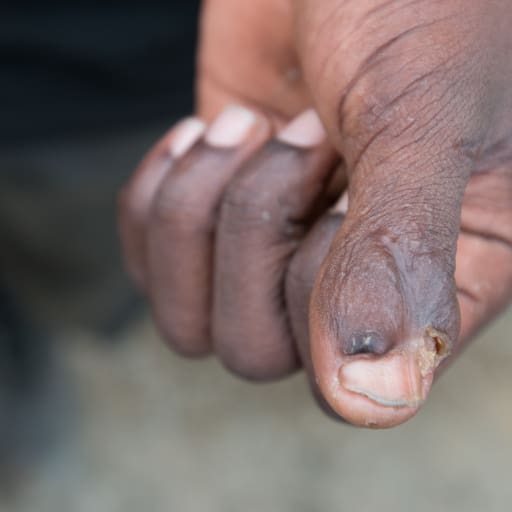 Tratamento de um corte num dedo