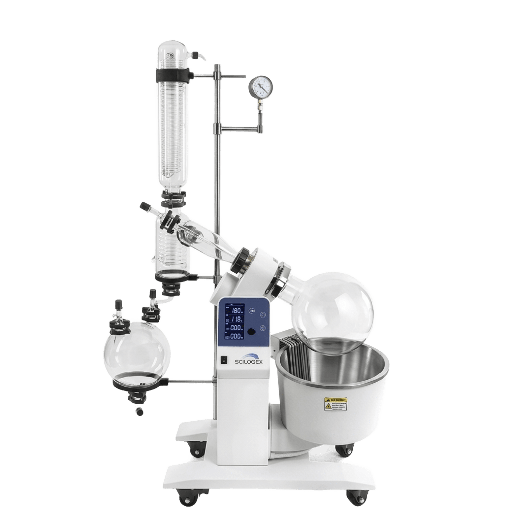 SCI20L-Pro 20L Rotary Evaporator, Vertical Coiled Condenser, Motorized Lift