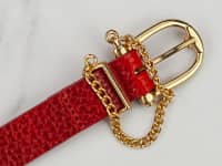 The British Belt Co. Charlie Ladies Skinny Belt Red cznqfi