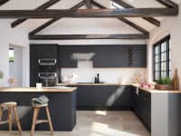 How To Design a Kitchen Dark Grey cupboards