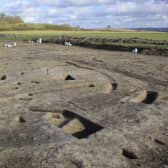 Site photo of Smithy with Wittenham Clumps in the background CREDIT DigVentures qvy04u