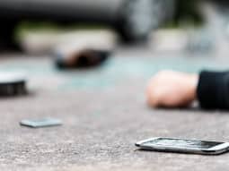 #ItsNotWorthTheRisk Phone While Driving Car Crash Smashed Phone