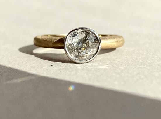 Gold Old Cut Diamond Ring jmifpc