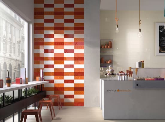 Tileflair red orange milano kitchen