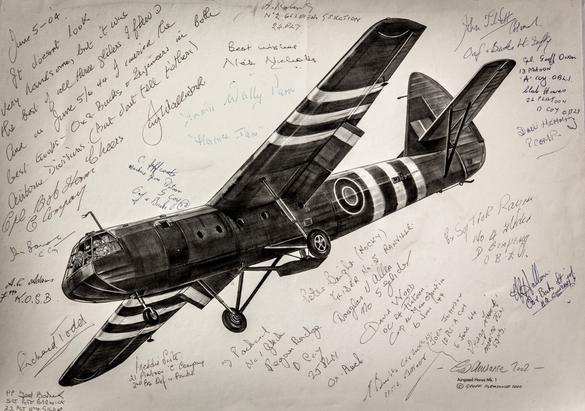 OBLI 5284 Drawing Of Airspeed Horsa Mk 1 D Day oeqau3