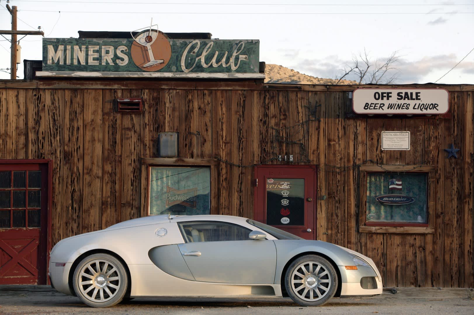 Cars as Art Silver Bugatti Veyron