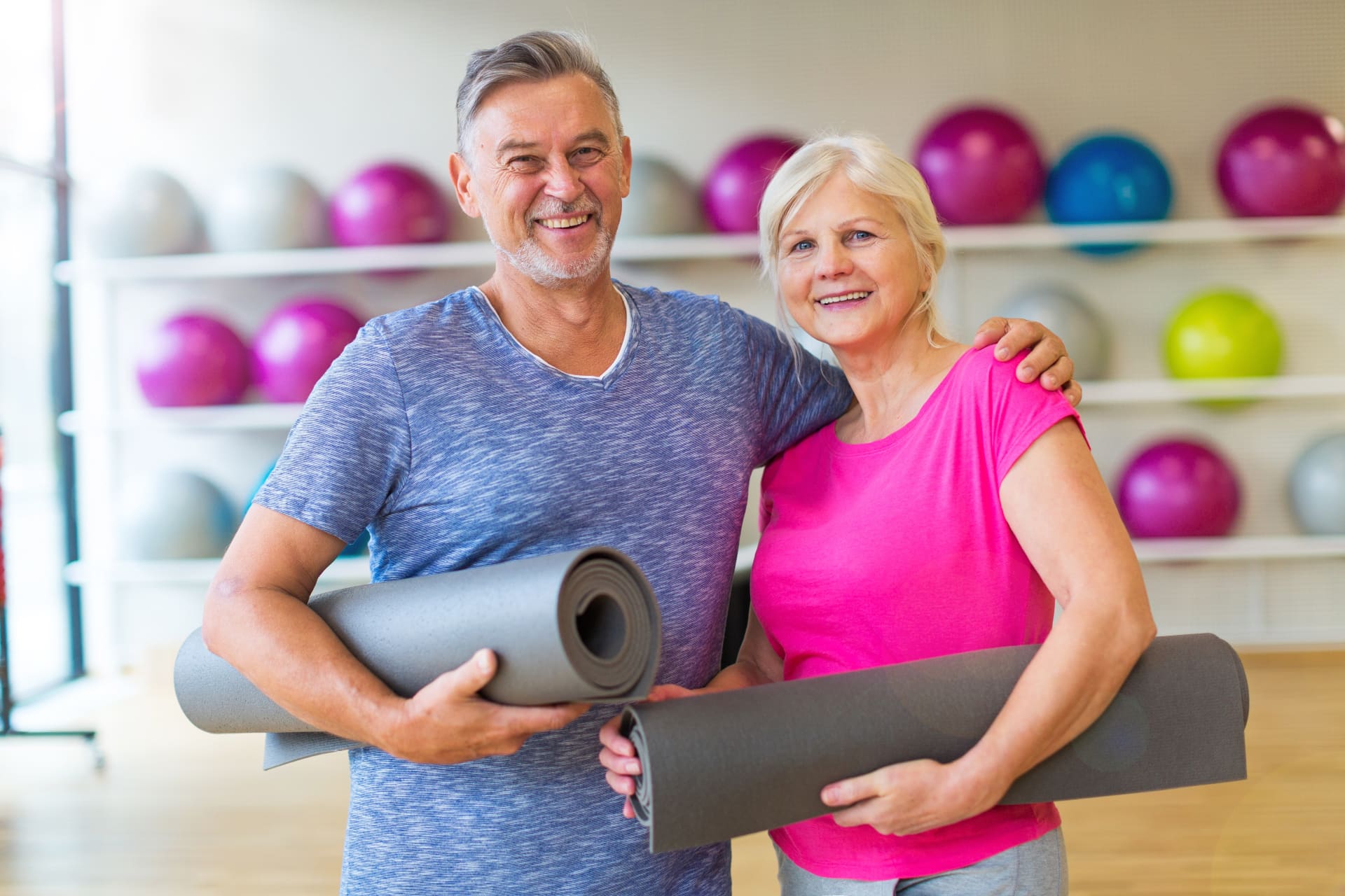 Couples exercise class