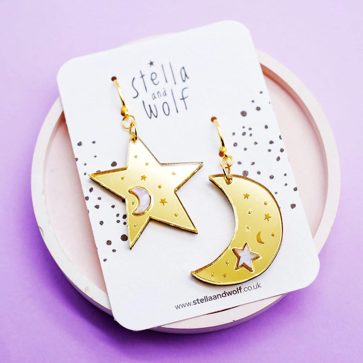 Mismatched Star And Moon Earrings 1