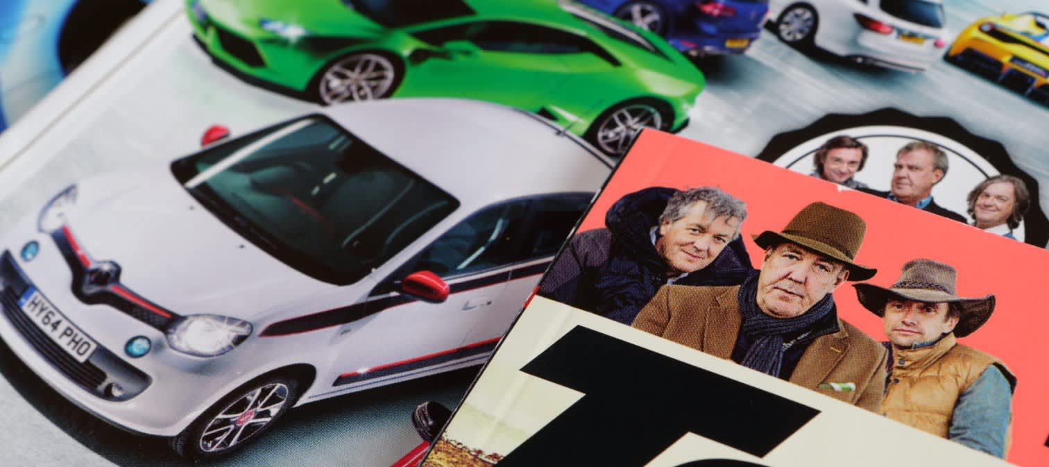 Jeremy Clarkson Top Gear Magazines on Surface Top