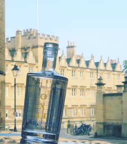 Mother’s Ruin Chalgrove Artisan Distillery bottle against window