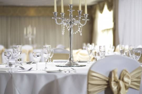 Bicester Hotel wedding party table