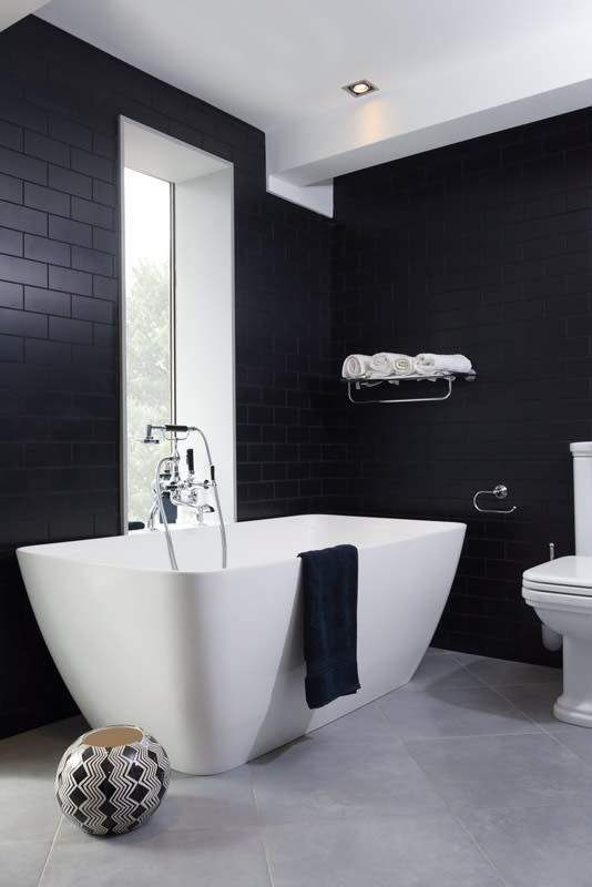 John Nicholls black and white bathroom