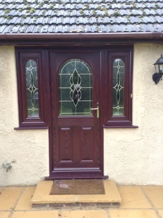 Tropiglaze Redwood stained door